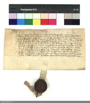 Revers Engenlhards von Milz bezüglich der Belehnung mit einem Hof in Breitensee und weiteren im Einzelnen aufgeführten Gütern durch Johann [I. von Henneberg], Abt von Fulda