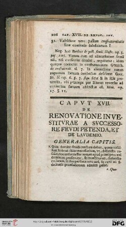 Caput XVII: De renovatione investiturae a successore feudi petenda, et de laudemio