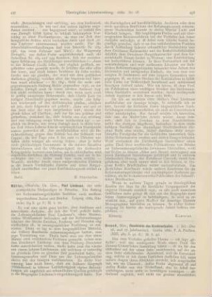 437-438 [Rezension] Müller, Geo., Paul Lindenau, der erste evangelische Hofprediger in Dresden. Ein Beitrag zur reformationsgeschichte Sachsens nach meistens ungedruckten Acten und Briefen