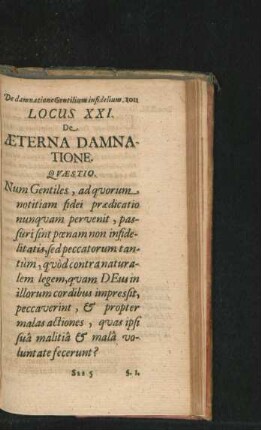 Locus XXI. De Aeterna Damnatione.
