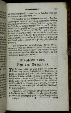 Neunzehendes Capitel. Von den Dragonern.