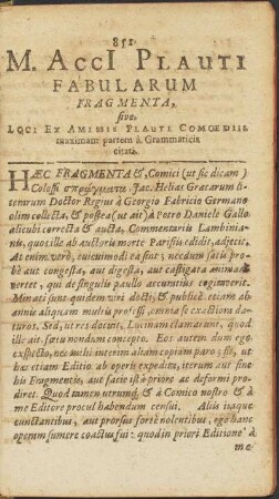 Fabularum Fragmenta