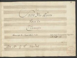 Suiten. Arr; cemb; A-Dur; HWV 426