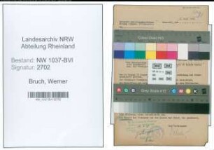 Entnazifizierung Werner Bruch , geb. 13.12.1910 ()