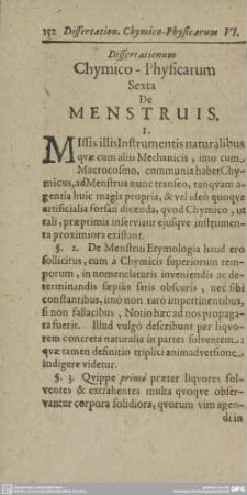 VI. De MENSTRUIS.