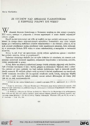2: Ze studiów nad arrasami flamandzkimi z pierwszej połowy XVI wieku