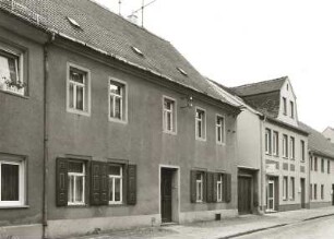 Belgern, Elbstraße 19 und 20. Wohnhäuser (1801/1850). Straßenansicht