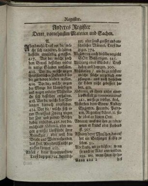 Anderes Register.