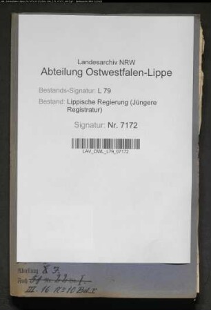Anschluss der Gutsgemeinden im Amt Oerlinghausen an Stadt- und Dorfgemeinden