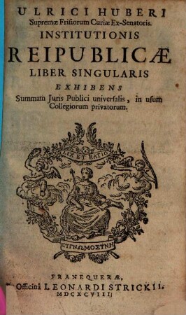 Institutiones Reipublicae : liber singularis