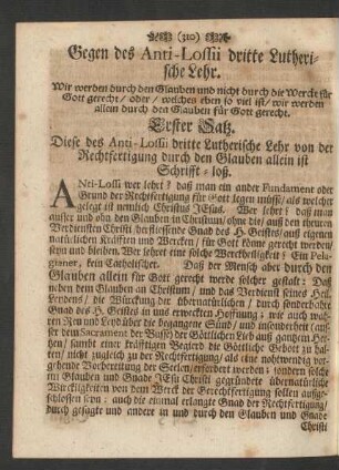 Gegen des Anti-Lossii dritte Lutherische Lehr