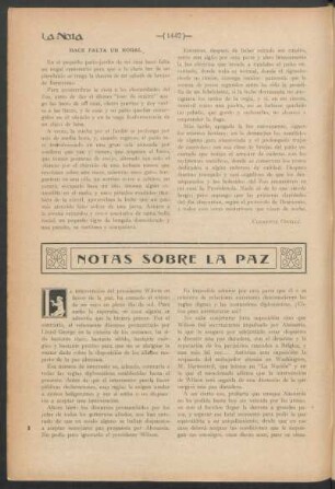 Notas sobre la paz