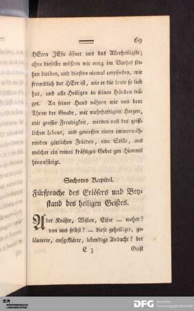 Sechstes Capitel. Fürsprache des Erlösers und Beystand des heiligen Geistes.