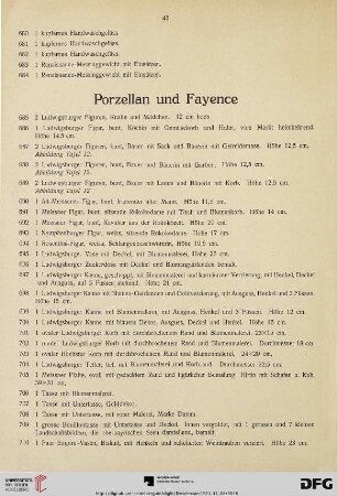 Porzellan und Fayence (Nr.685-749)