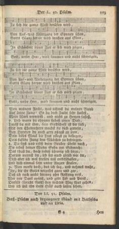Der LI. 51. Psalm - Der C. 100. Psalm