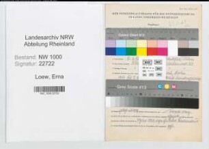 Entnazifizierung Erna Loew, geb. 16.06.1896 ()