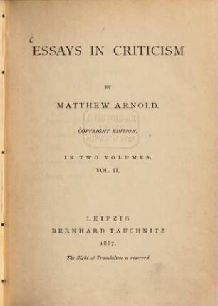 Essays in criticism, 2