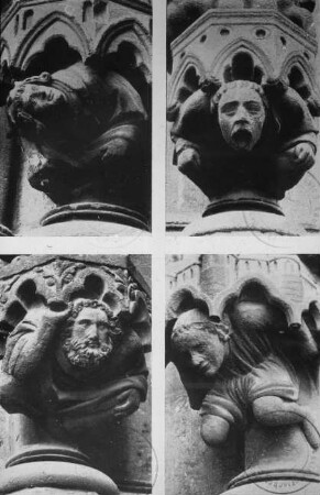 Amiens, Konsolfiguren, Westportal, Kathedrale
