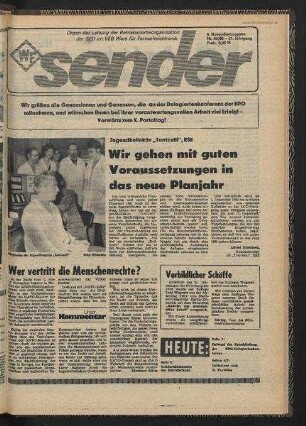 Betriebszeitung 'WF-Sender', Nr.46/1980 (4. Novemberausgabe 1980)