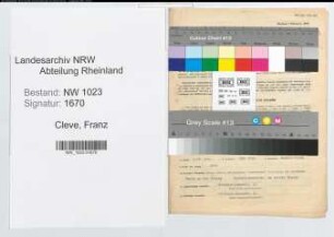 Entnazifizierung Franz Cleve , geb. 11.05.1908 (Verwaltungssekretaer)