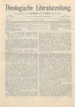 57-62 [Rezension] Bickell, Gust., Der Prediger über den Wert des Daseins. Wiederherstellung des bisher zerstückelten Textes, Uebersetzung und Erklärung