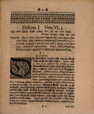 Ad speciale ... Michaelis Beckii Examen XIV. dictorum Geneseos philologicum modesta responsio