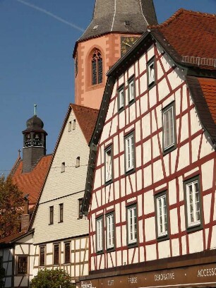 Zentrum mit Stadtkirche, Michelstadt/Odenwald