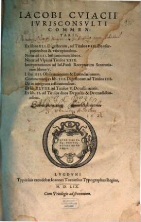 Commentarii ex libro Digestorum