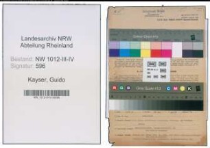 Entnazifizierung Guido Kayser , geb. 26.08.1898 (Berufsberater)