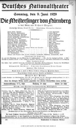 Die Meistersinger von Nürnberg