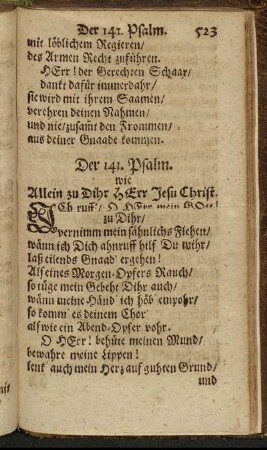 Der 141. Psalm. - Der 150. Psalm.