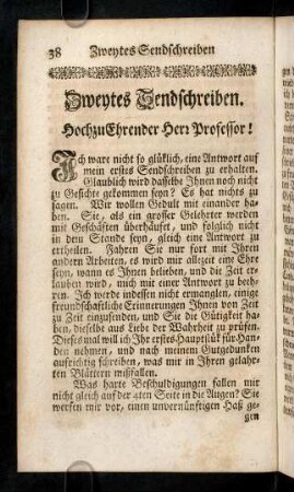 38-77, Zweytes Sendschreiben