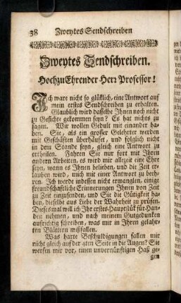 38-77, Zweytes Sendschreiben