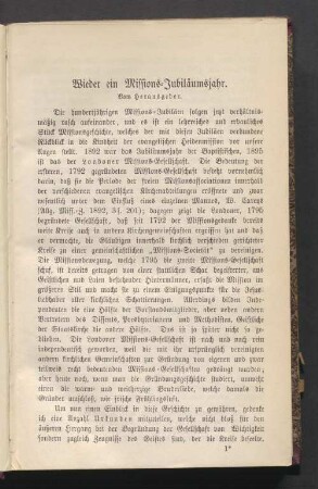 Wieder ein Missions-Jubiläumsjahr