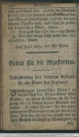 Gebete für die Abgestorbene