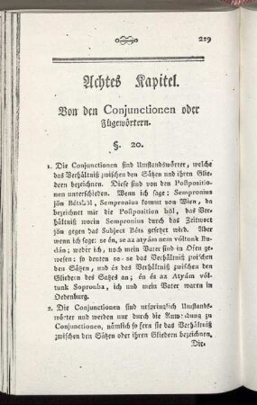 Achtes Kapitel. - Neuntes Kapitel.