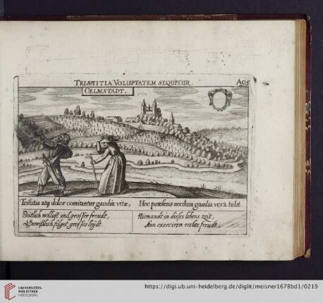 A95. Oelmstadt, "Tristitia voluptatem sequitur"