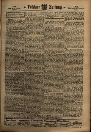 Vierte Ausgabe vom Samstag, den 19. März 1910.