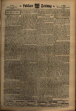 Vierte Ausgabe vom Samstag, den 19. März 1910.