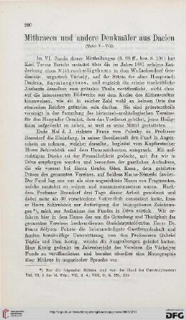 7: Mithraeen und andere Denkmäler aus Dacien, [1]