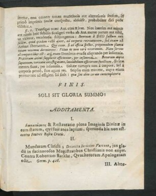 Additamenta.