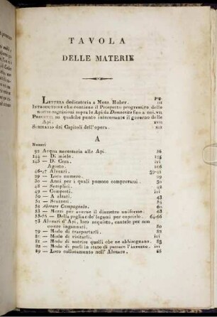 Tavola Delle Materie