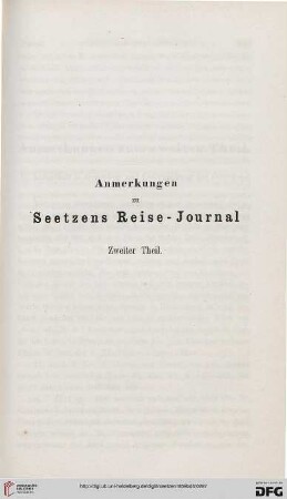 Anmerkungen zu Seetzens Reise-Journal: Zweiter Theil