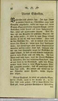 Viertes Schreiben