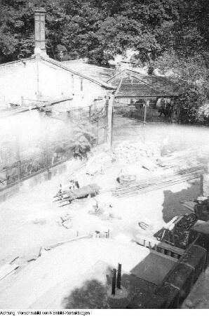 Dresden, Zoologischer Garten Dresden, kriegszerstört, August 1945