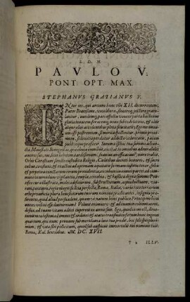 Paulo V. Pont. Opt. Max [...]