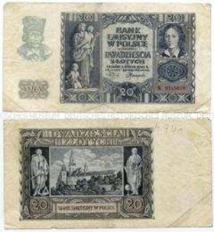 Generalgouvernement Polen, 20 Zlotych