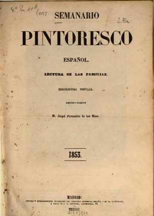 Semanario pintoresco español. 1853, 1853