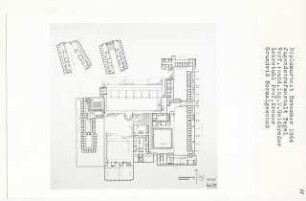 Jugendstrafanstalt, Berlin-Tegel (Diplomarbeit bei Willy Kreuer): Grundriss Normalgeschoss 1:200