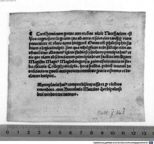 "Cum hominum genus arte et ratione viuit ..."